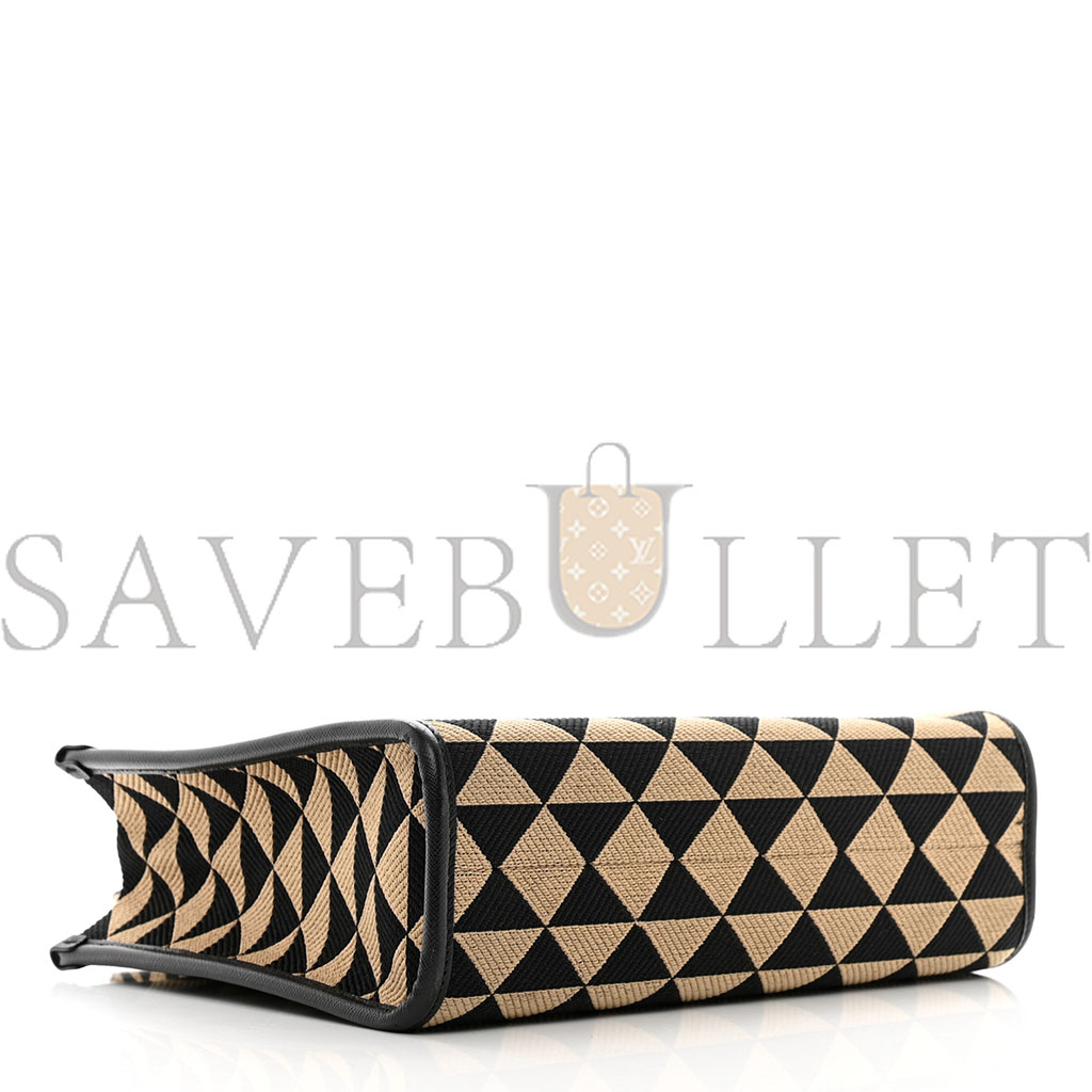 PRADA JACQUARD SAFFIANO TRIANGOLO SYMBOLE EMBROIDERED SMALL TOTE BLACK CORDA (29*22*9cm) PRADA JACQUARD SAFFIANO TRIANGOLO SYMBOLE EMBROIDERED SMALL TOTE BLACK CORDA (29*22*9cm)