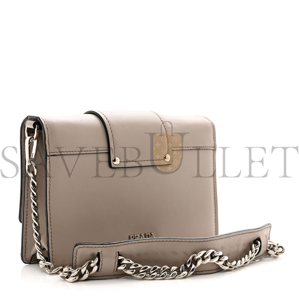 PRADA CITY CALF RIBBON BAG POMICE (19*13*5cm) PRADA CITY CALF RIBBON BAG POMICE (19*13*5cm)