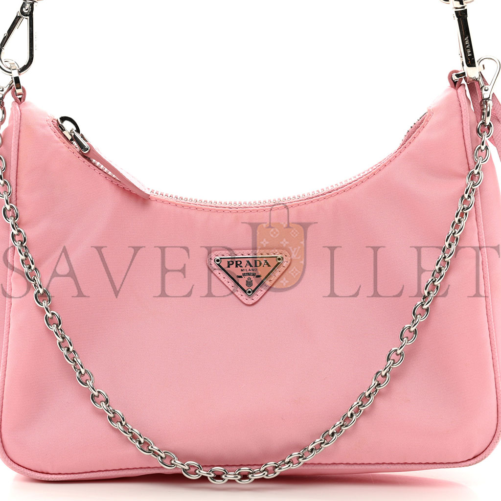 PRADA NYLON RE-EDITION 2005 SHOULDER BAG ROSA (22*17*6cm) PRADA NYLON RE-EDITION 2005 SHOULDER BAG ROSA (22*17*6cm)