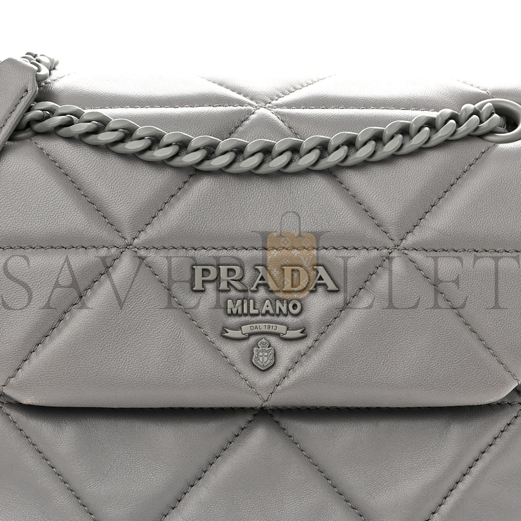 PRADA NAPPA STITCHED SMALL SPECTRUM BAG MARMO (22*16*9cm) PRADA NAPPA STITCHED SMALL SPECTRUM BAG MARMO (22*16*9cm)