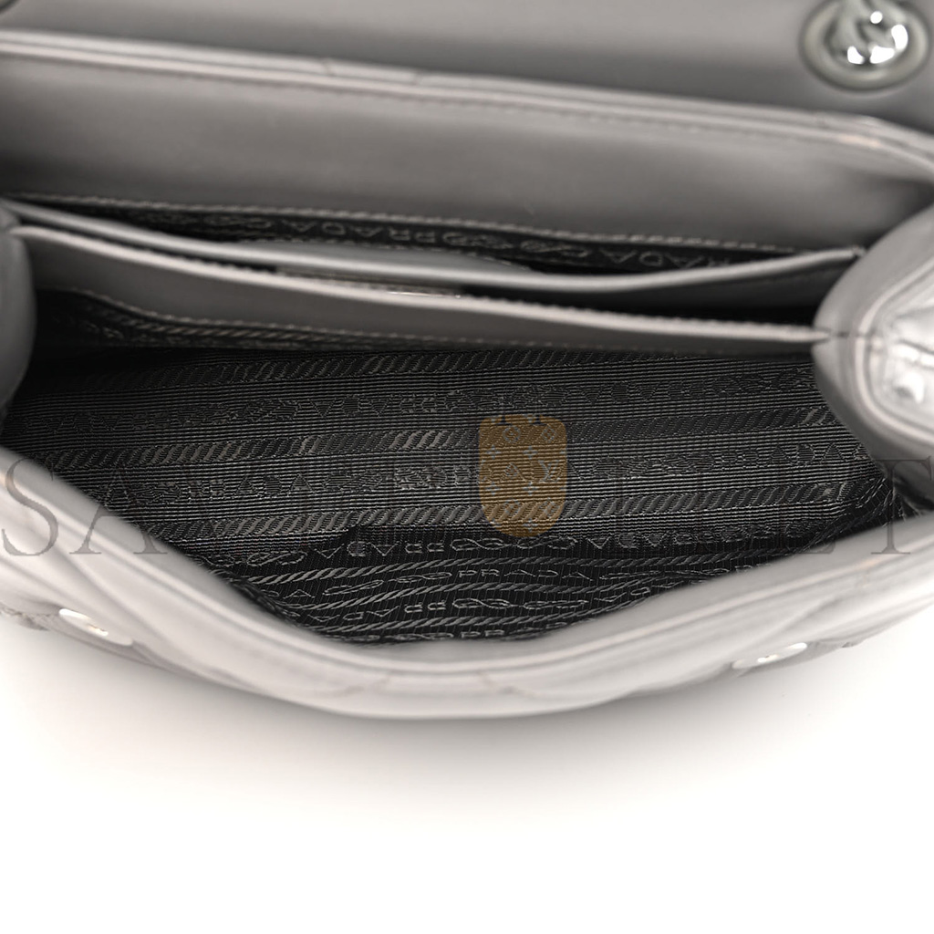 PRADA NAPPA STITCHED SMALL SPECTRUM BAG MARMO (22*16*9cm) PRADA NAPPA STITCHED SMALL SPECTRUM BAG MARMO (22*16*9cm)