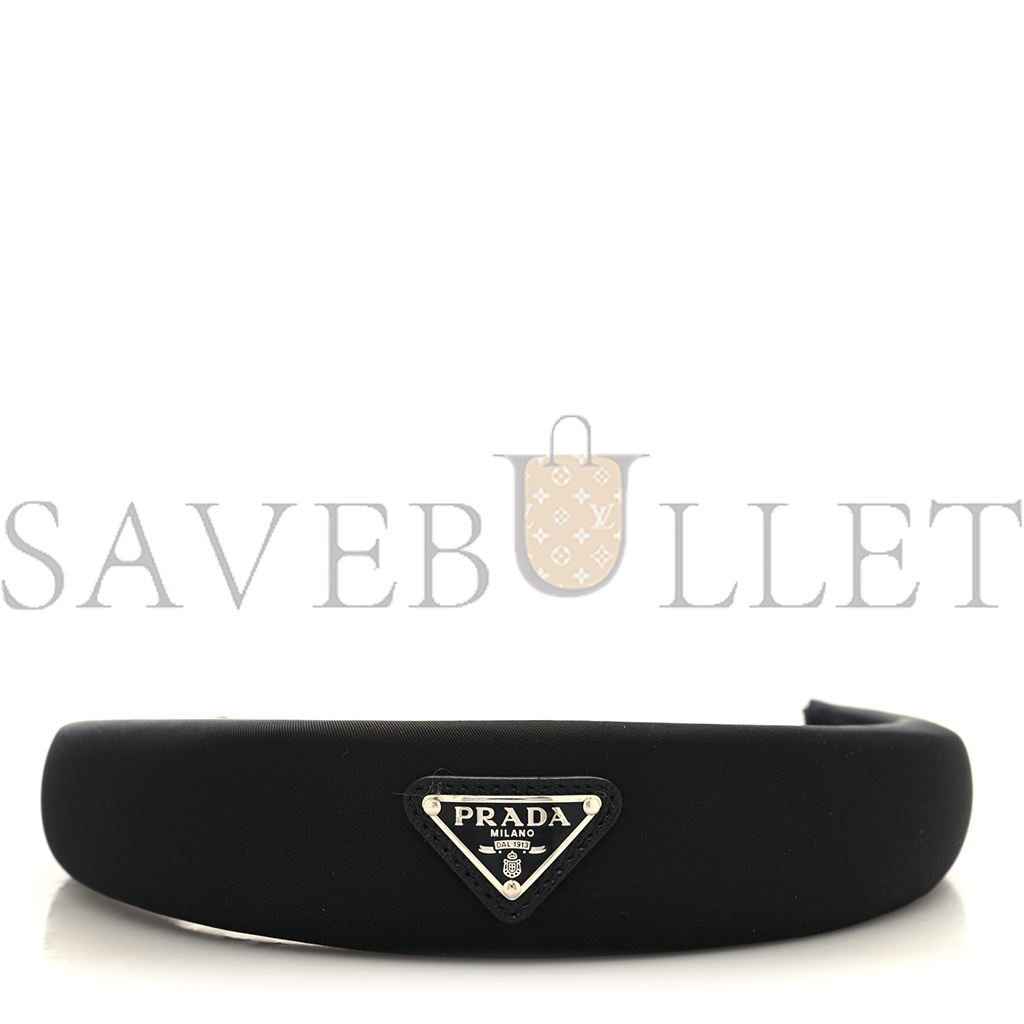 PRADA NYLON RE-NYLON HEADBAND BLACK PRADA NYLON RE-NYLON HEADBAND BLACK