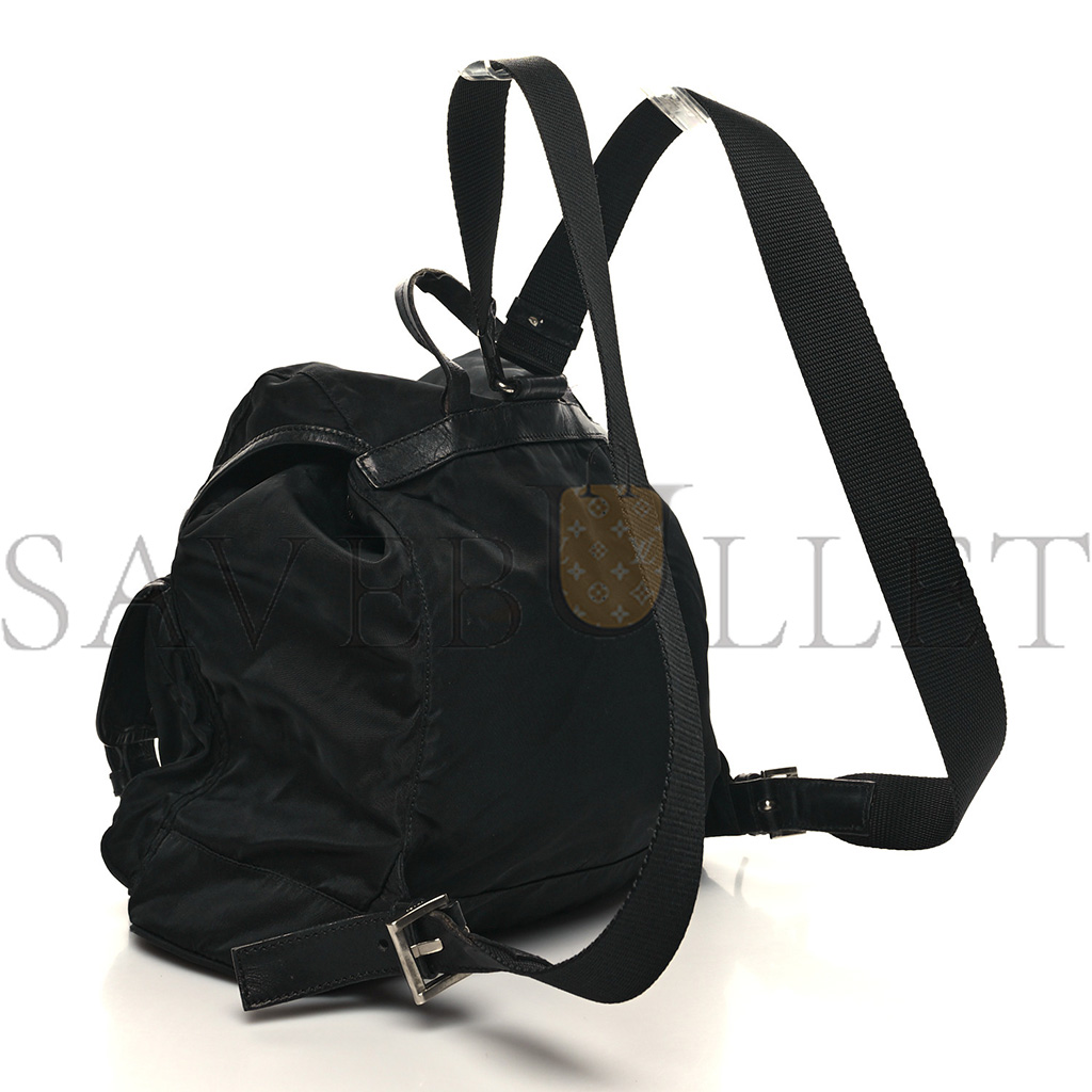 PRADA NYLON VELA MEDIUM BACKPACK BLACK (30*29*15cm) PRADA NYLON VELA MEDIUM BACKPACK BLACK (30*29*15cm)
