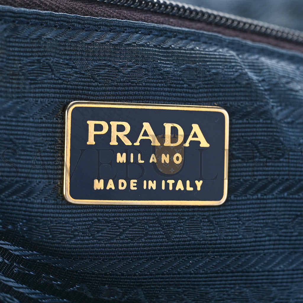 PRADA NYLON TESSUTO IMPUNTU QUILTED SHOULDER BAG NAVY (34*20*17cm) PRADA NYLON TESSUTO IMPUNTU QUILTED SHOULDER BAG NAVY (34*20*17cm)