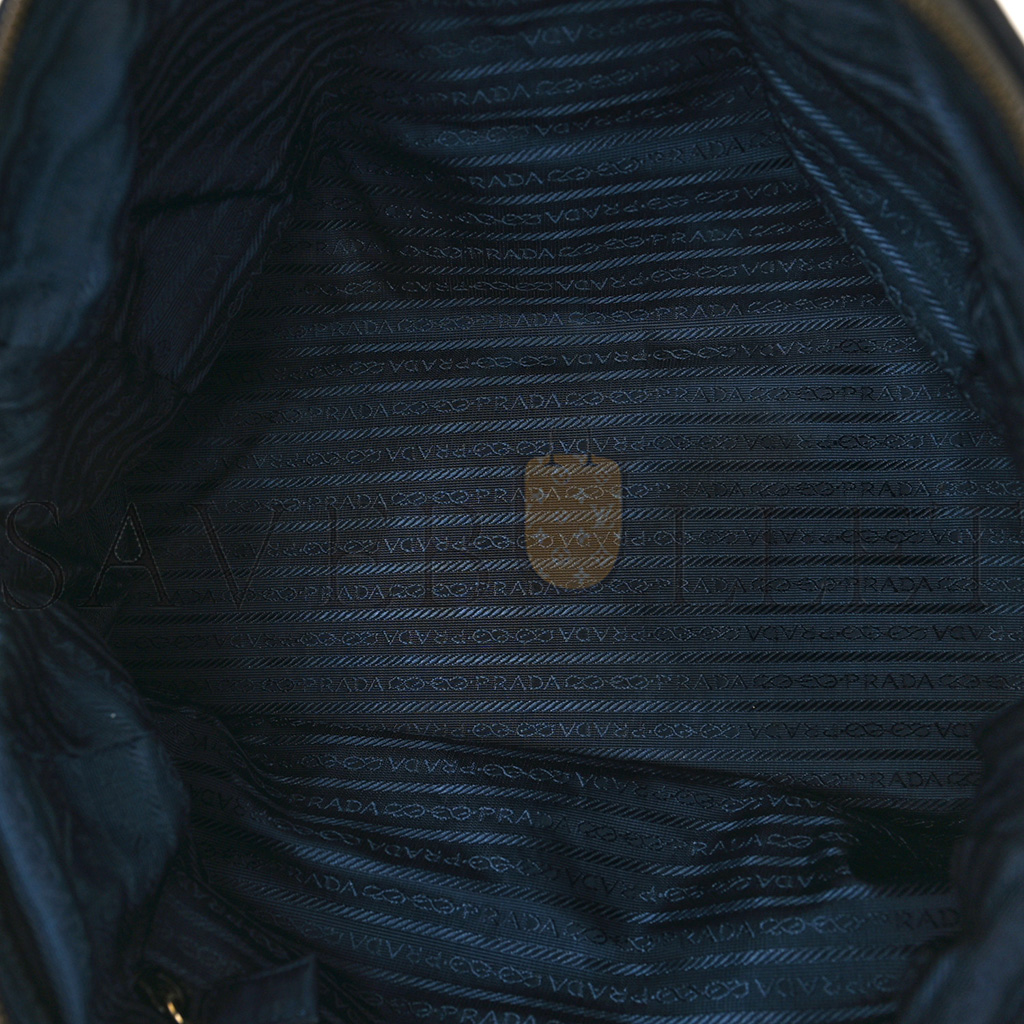 PRADA NYLON TESSUTO IMPUNTU QUILTED SHOULDER BAG NAVY (34*20*17cm) PRADA NYLON TESSUTO IMPUNTU QUILTED SHOULDER BAG NAVY (34*20*17cm)