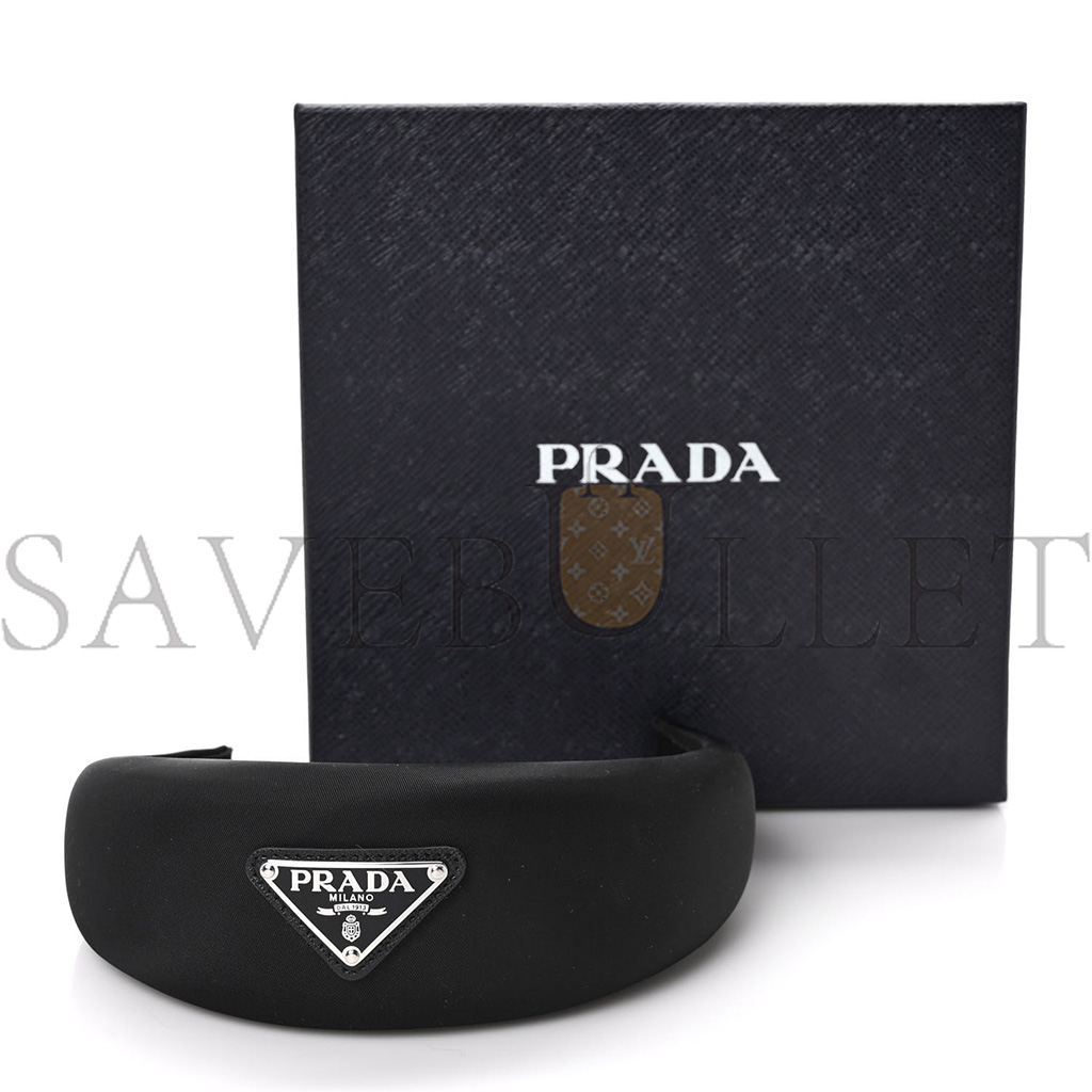 PRADA NYLON RE-NYLON HEADBAND BLACK PRADA NYLON RE-NYLON HEADBAND BLACK