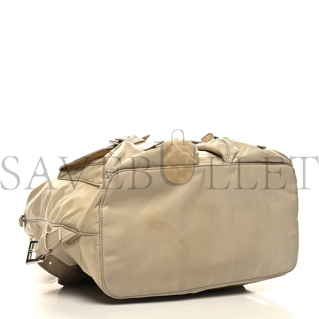 PRADA NYLON SAFFIANO MEDIUM BACKPACK DESERTO (30*30*15cm) PRADA NYLON SAFFIANO MEDIUM BACKPACK DESERTO (30*30*15cm)