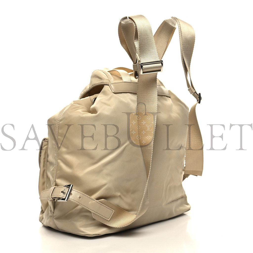 PRADA NYLON SAFFIANO MEDIUM BACKPACK DESERTO (30*30*15cm) PRADA NYLON SAFFIANO MEDIUM BACKPACK DESERTO (30*30*15cm)