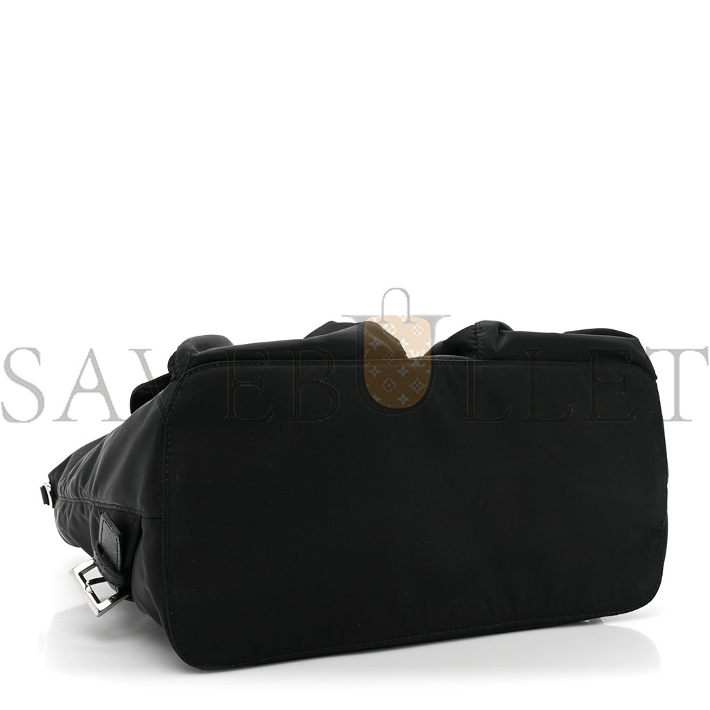 PRADA RE-NYLON TESSUTO SAFFIANO MEDIUM BACKPACK BLACK (29*28*15cm) PRADA RE-NYLON TESSUTO SAFFIANO MEDIUM BACKPACK BLACK (29*28*15cm)