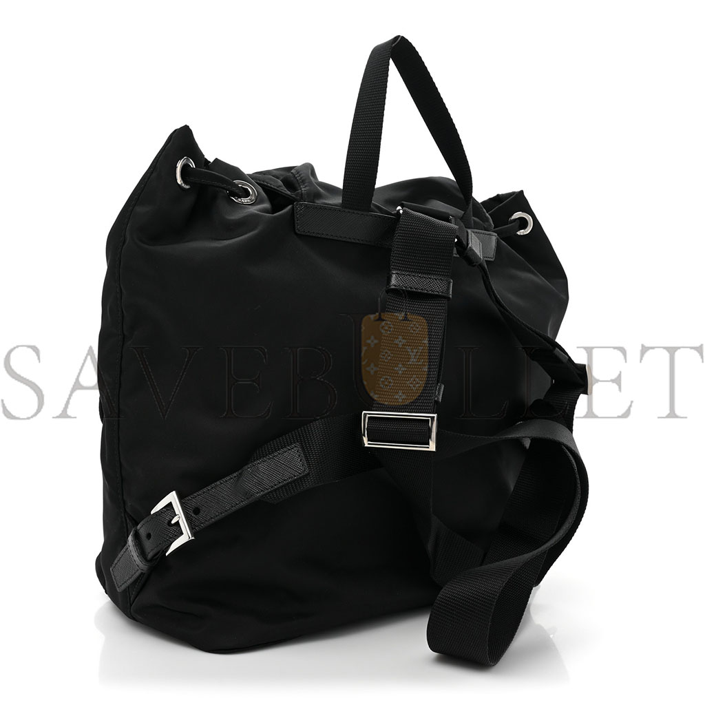 PRADA RE-NYLON TESSUTO SAFFIANO MEDIUM BACKPACK BLACK (29*28*15cm) PRADA RE-NYLON TESSUTO SAFFIANO MEDIUM BACKPACK BLACK (29*28*15cm)