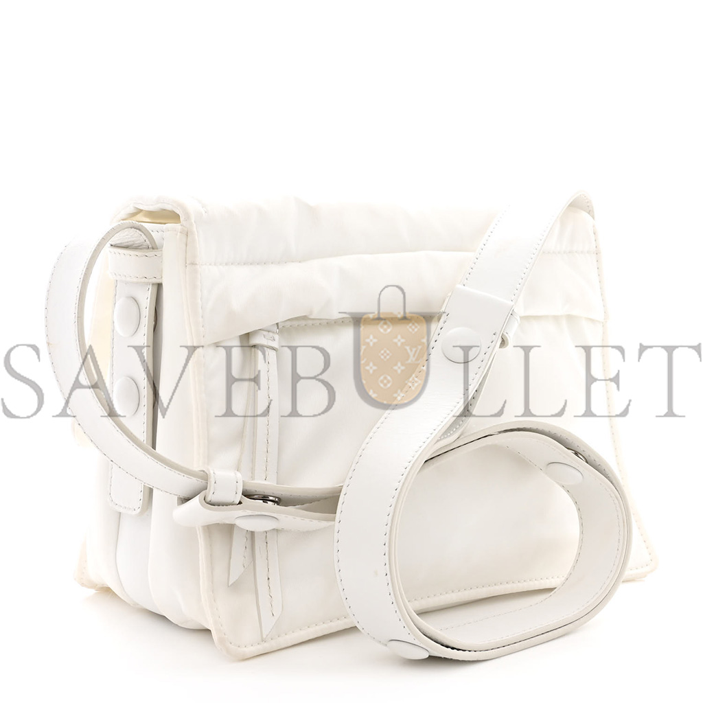 PRADA RE-NYLON SMALL PADDED SHOULDER BAG WHITE (23*16*11cm) PRADA RE-NYLON SMALL PADDED SHOULDER BAG WHITE (23*16*11cm)