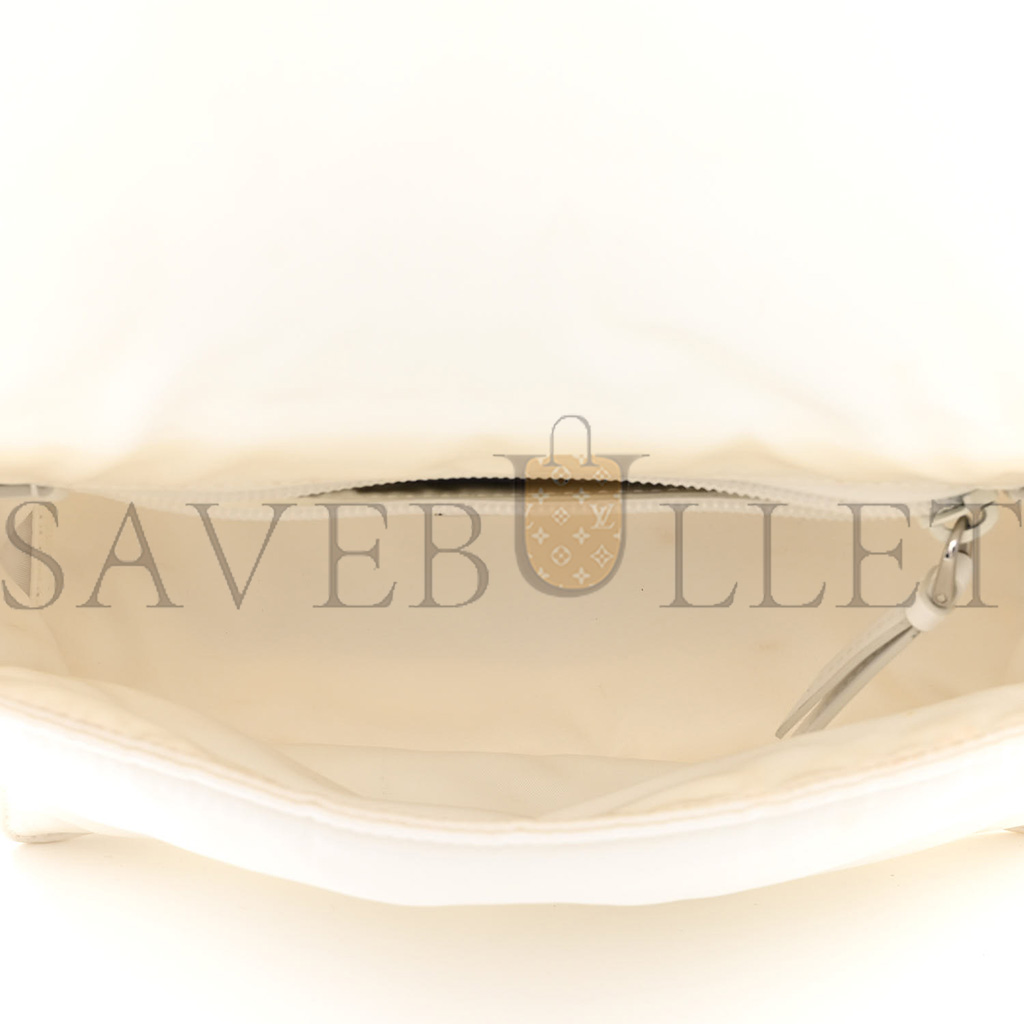PRADA RE-NYLON SMALL PADDED SHOULDER BAG WHITE (23*16*11cm) PRADA RE-NYLON SMALL PADDED SHOULDER BAG WHITE (23*16*11cm)