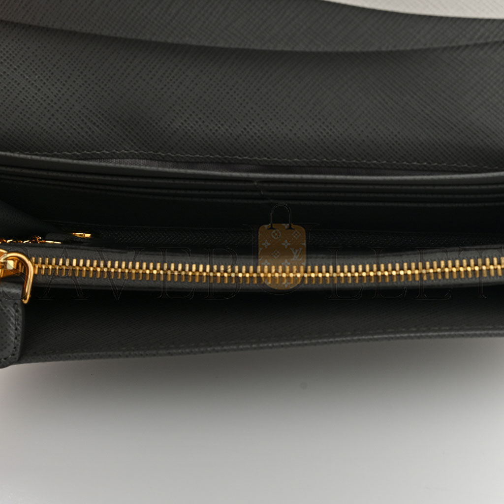 PRADA SAFFIANO CONTINENTAL FLAP WALLET MARMO (18*10*3cm) PRADA SAFFIANO CONTINENTAL FLAP WALLET MARMO (18*10*3cm)