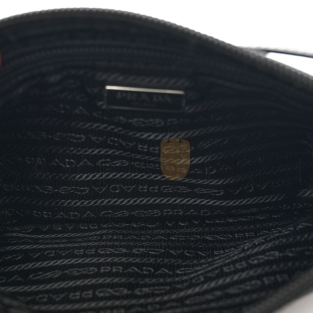 PRADA RE-NYLON VELA POUCH BLACK (24*18*14cm) PRADA RE-NYLON VELA POUCH BLACK (24*18*14cm)