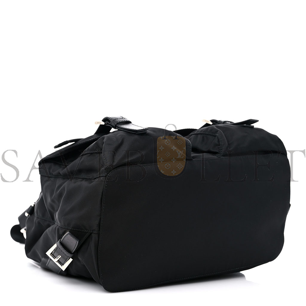 PRADA RE-NYLON TESSUTO SAFFIANO MEDIUM BACKPACK BLACK (30*30*15cm) PRADA RE-NYLON TESSUTO SAFFIANO MEDIUM BACKPACK BLACK (30*30*15cm)
