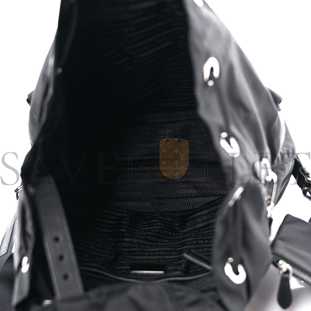 PRADA RE-NYLON TESSUTO SAFFIANO MEDIUM BACKPACK BLACK (30*30*15cm) PRADA RE-NYLON TESSUTO SAFFIANO MEDIUM BACKPACK BLACK (30*30*15cm)