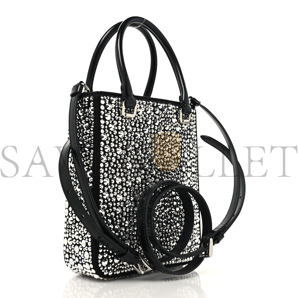 PRADA SATIN CRYSTAL SMALL TOTE BAG METAL (18*15*2cm) PRADA SATIN CRYSTAL SMALL TOTE BAG METAL (18*15*2cm)