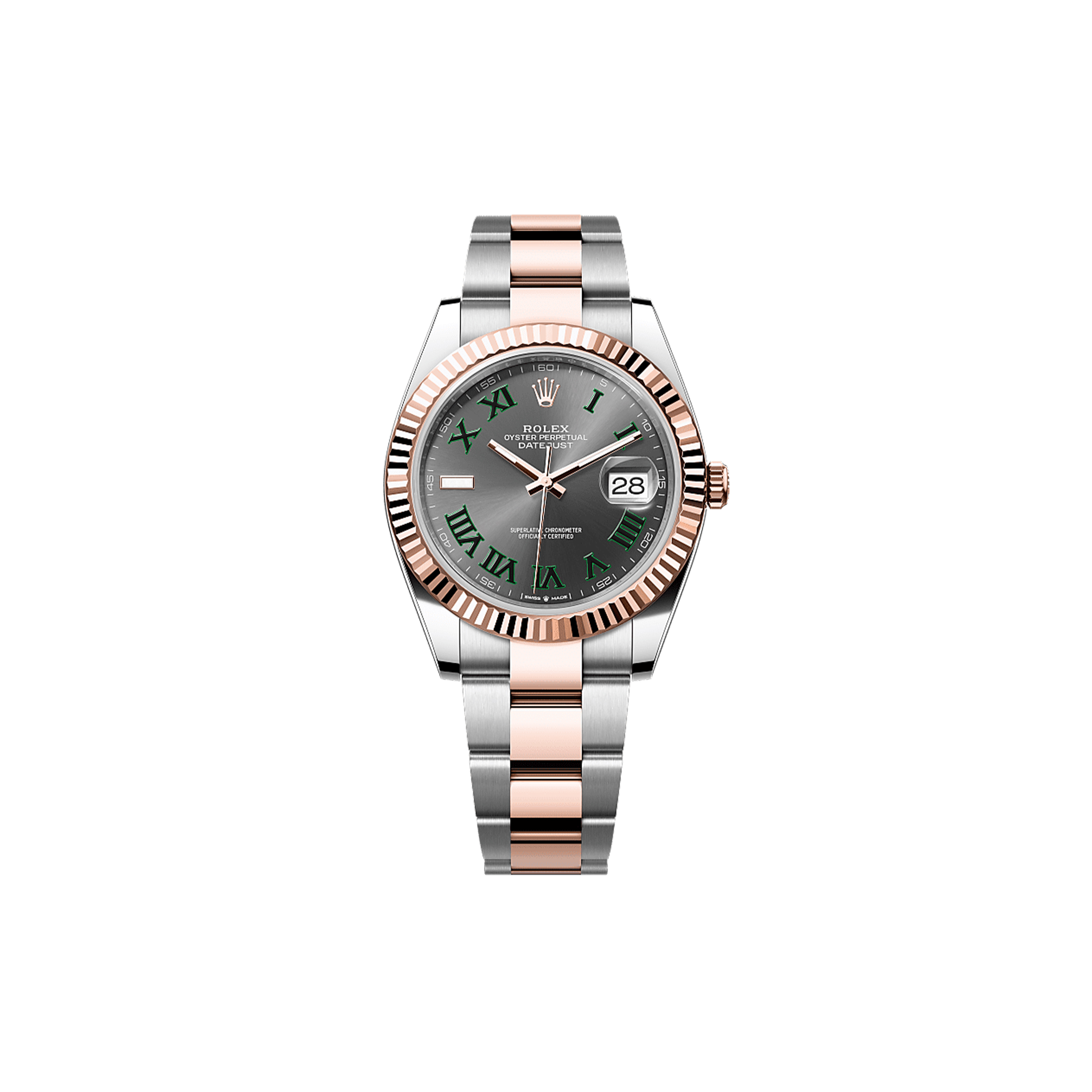 ROLEX DATEJUST 41 OYSTER, 41 MM, OYSTERSTEEL AND EVEROSE GOLD WATCH 126331