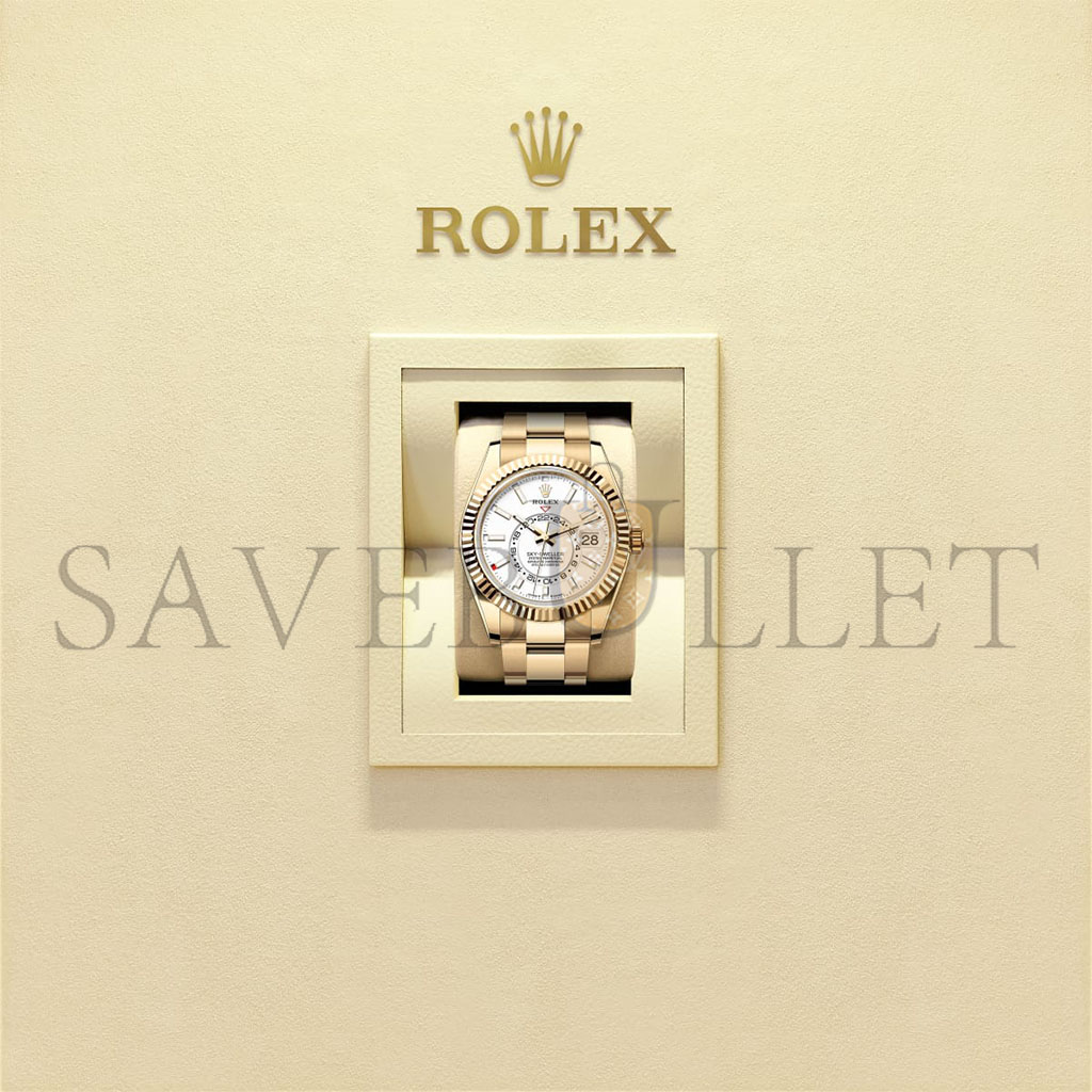 ROLEX SKY-DWELLER OYSTER, 42 MM, YELLOW GOLD WATCH 336938