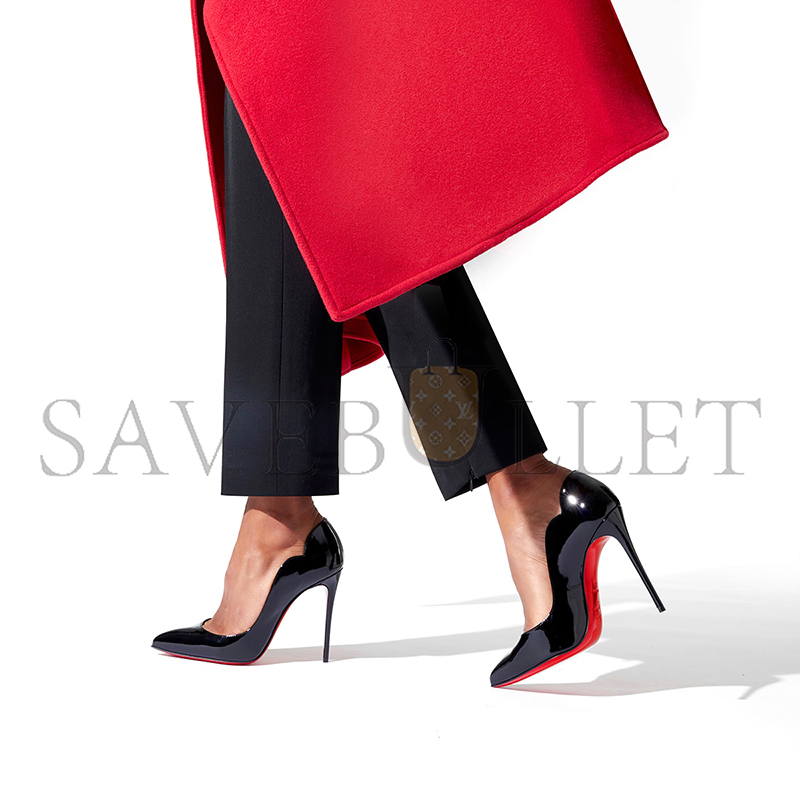 CHRISTIAN LOUBOUTIN HOT CHICK 100 MM PUMPS-PATENT CALF LEATHER-BLACK-WOMEN 1190911BK01