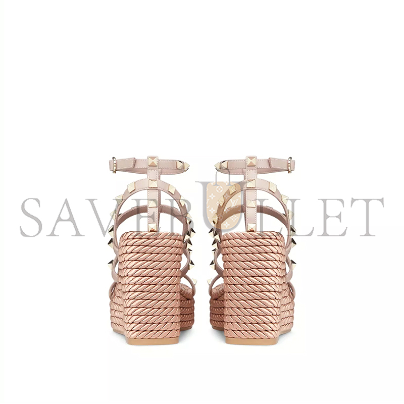 VALENTINO ROCKSTUD ANKLE STRAP WEDGE SANDALIN CALFSKIN LEATHER 95MM 5W2S0F95BAE_P45 VALENTINO ROCKSTUD ANKLE STRAP WEDGE SANDALIN CALFSKIN LEATHER 95MM 5W2S0F95BAE_P45