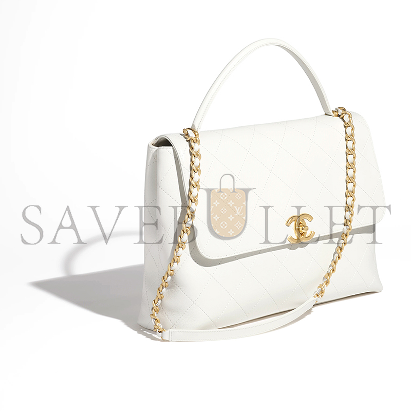 CHANEL MAXI FLAP BAG WITH TOP HANDLE AS5543 (37*26*10cm)