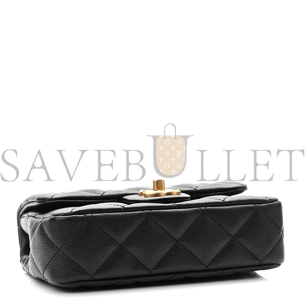 CHANEL CAVIAR QUILTED SWEETHEART MINI RECTANGULAR FLAP BLACK GOLD HARDWARE (18*12*6cm) CHANEL CAVIAR QUILTED SWEETHEART MINI RECTANGULAR FLAP BLACK GOLD HARDWARE (18*12*6cm)