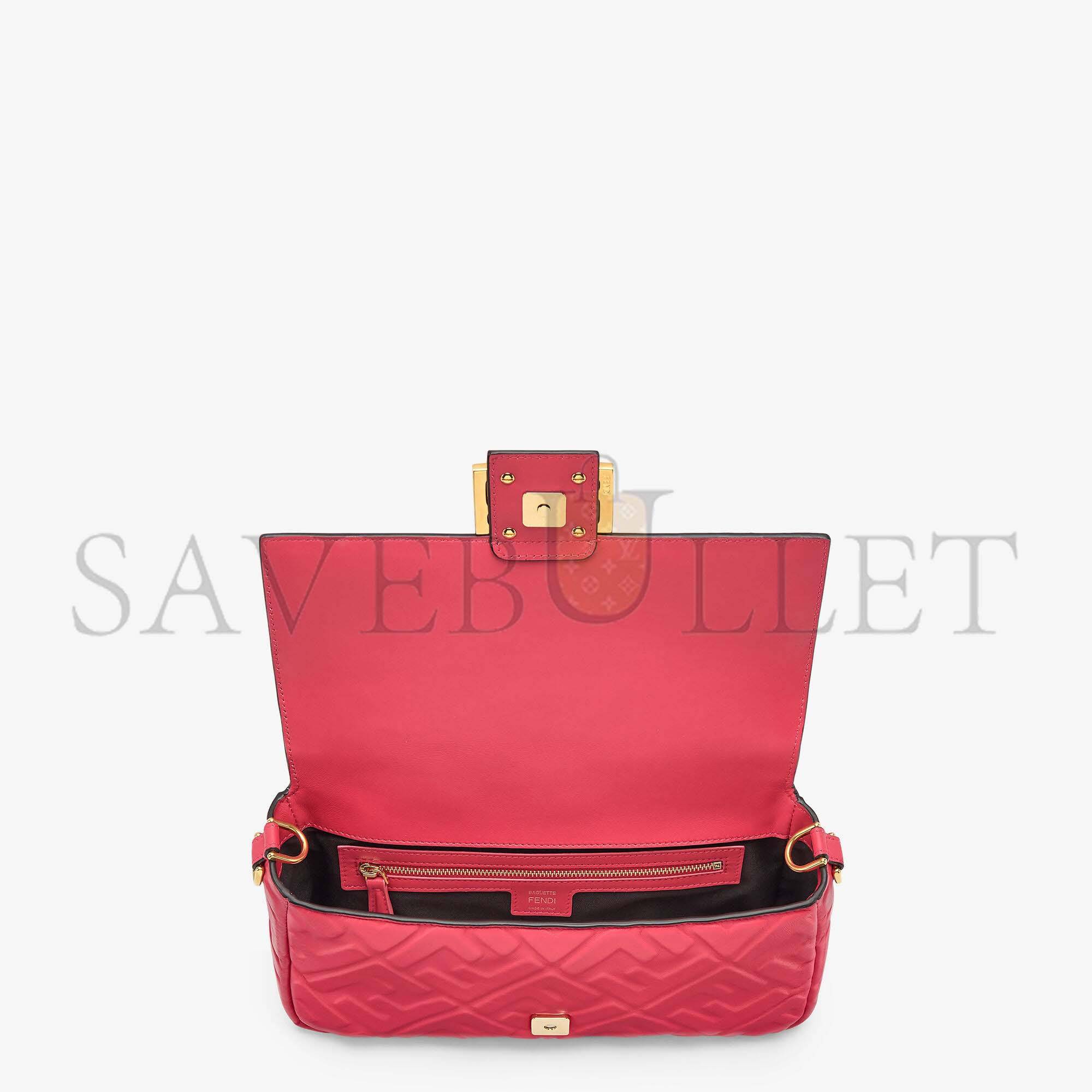 FENDI BAGUETTE - RED NAPPA LEATHER BAG 8BR600A72VF1844 (27*15*6cm)