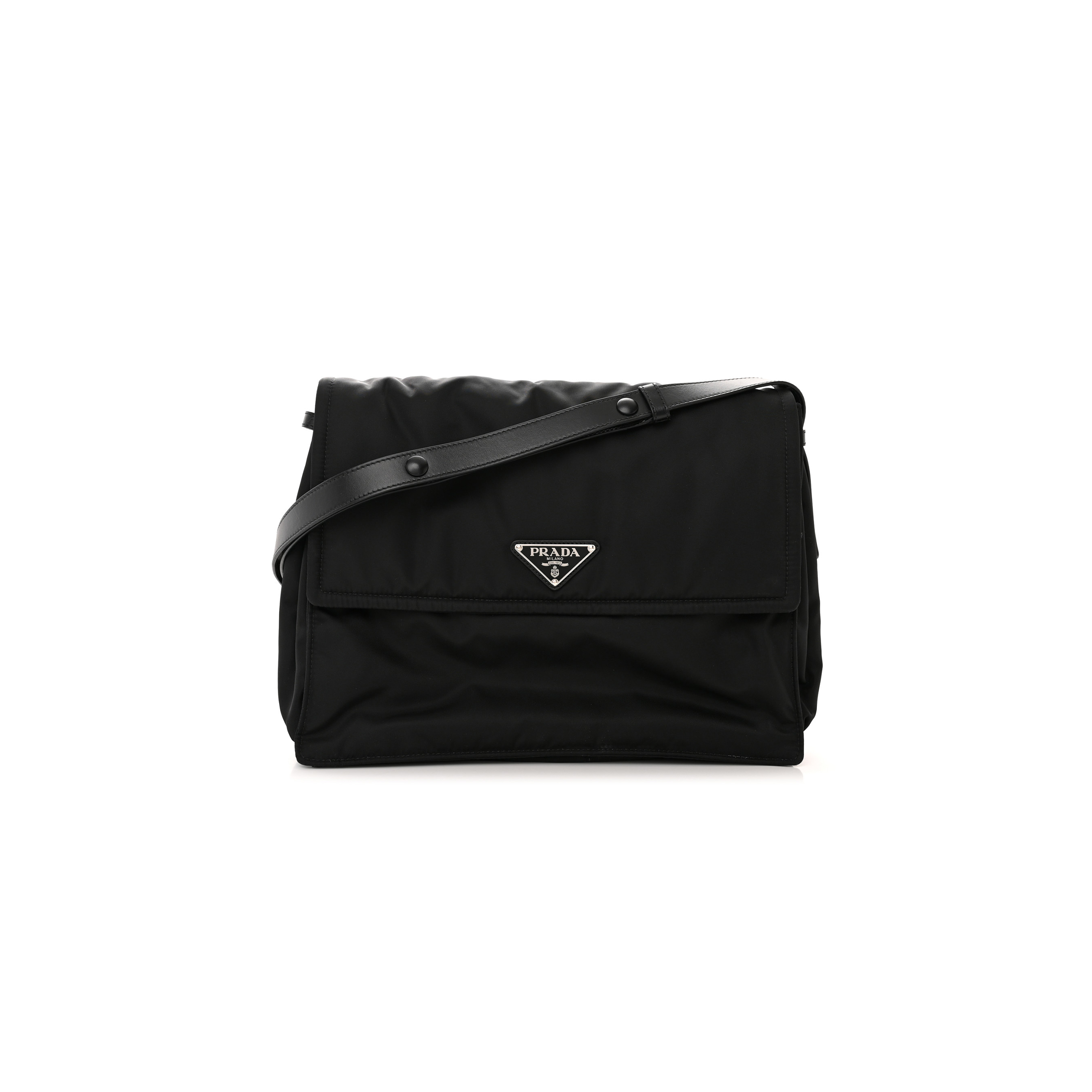 PRADA RE-NYLON SMALL PADDED SHOULDER BAG BLACK (36*29*15cm) PRADA RE-NYLON SMALL PADDED SHOULDER BAG BLACK (36*29*15cm)