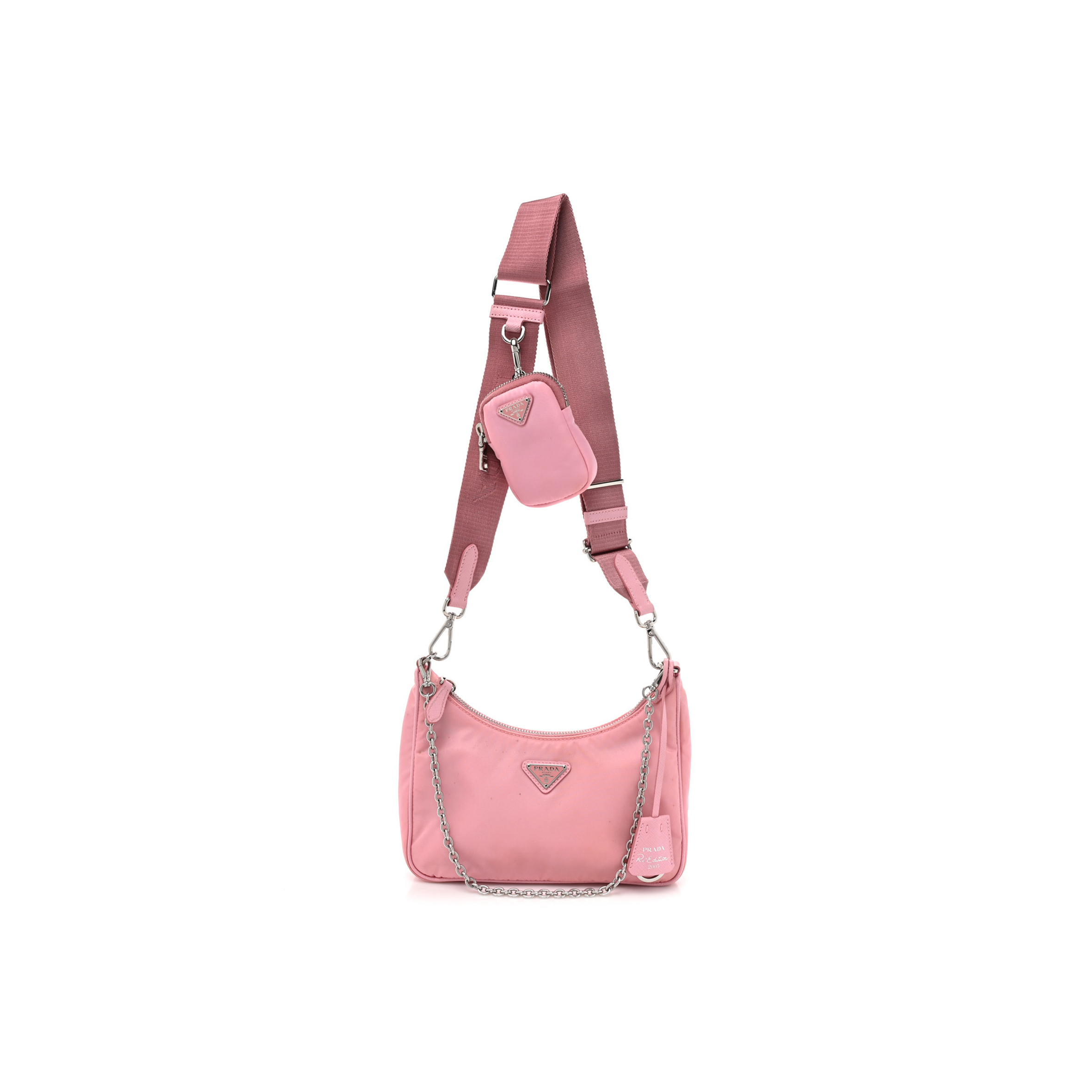 PRADA NYLON RE-EDITION 2005 SHOULDER BAG ROSA (22*17*6m) PRADA NYLON RE-EDITION 2005 SHOULDER BAG ROSA (22*17*6m)