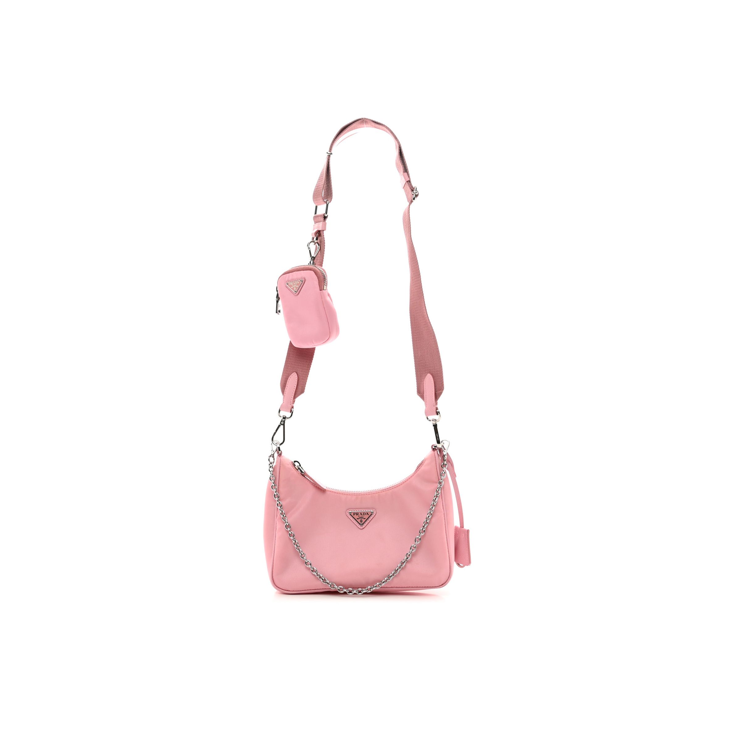 PRADA NYLON RE-EDITION 2005 SHOULDER BAG ROSA (22*17*6cm) PRADA NYLON RE-EDITION 2005 SHOULDER BAG ROSA (22*17*6cm)