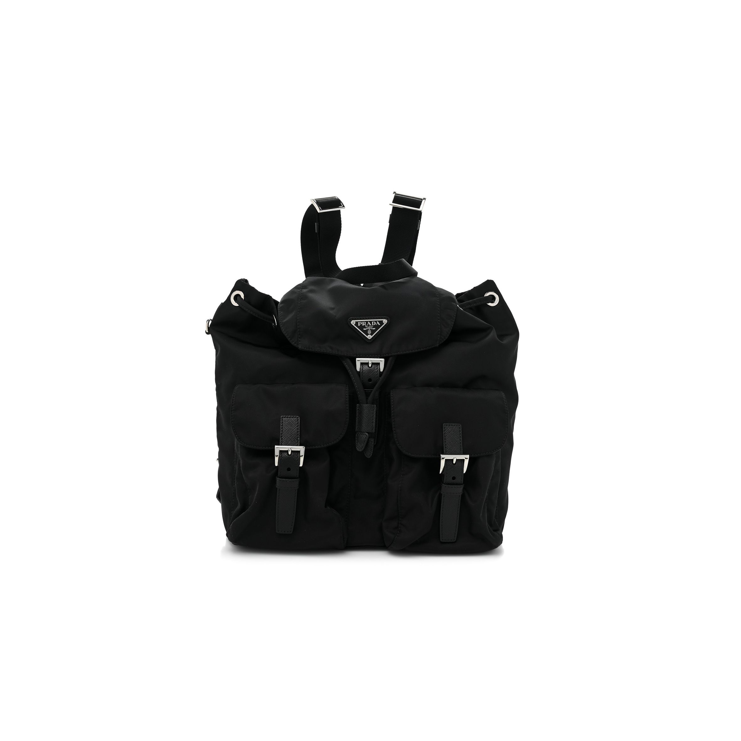 PRADA RE-NYLON TESSUTO SAFFIANO MEDIUM BACKPACK BLACK (29*28*15cm) PRADA RE-NYLON TESSUTO SAFFIANO MEDIUM BACKPACK BLACK (29*28*15cm)
