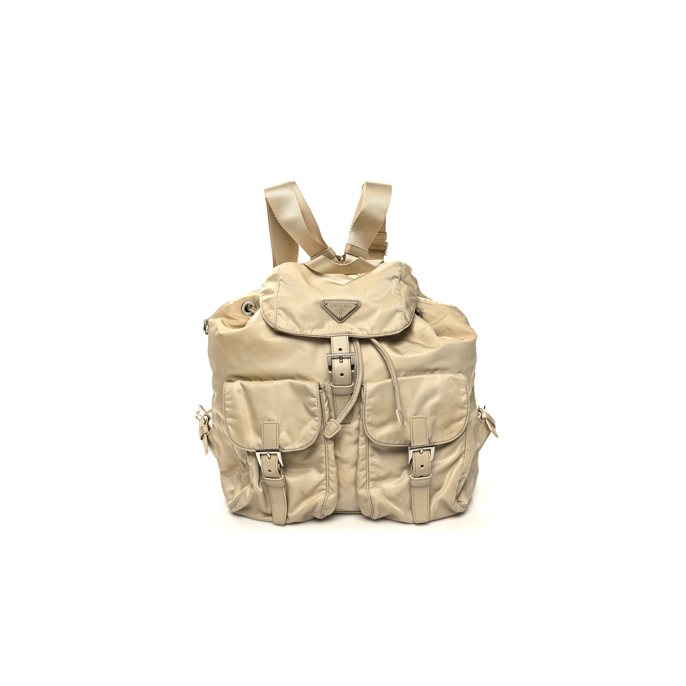 PRADA NYLON SAFFIANO MEDIUM BACKPACK DESERTO (30*30*15cm) PRADA NYLON SAFFIANO MEDIUM BACKPACK DESERTO (30*30*15cm)