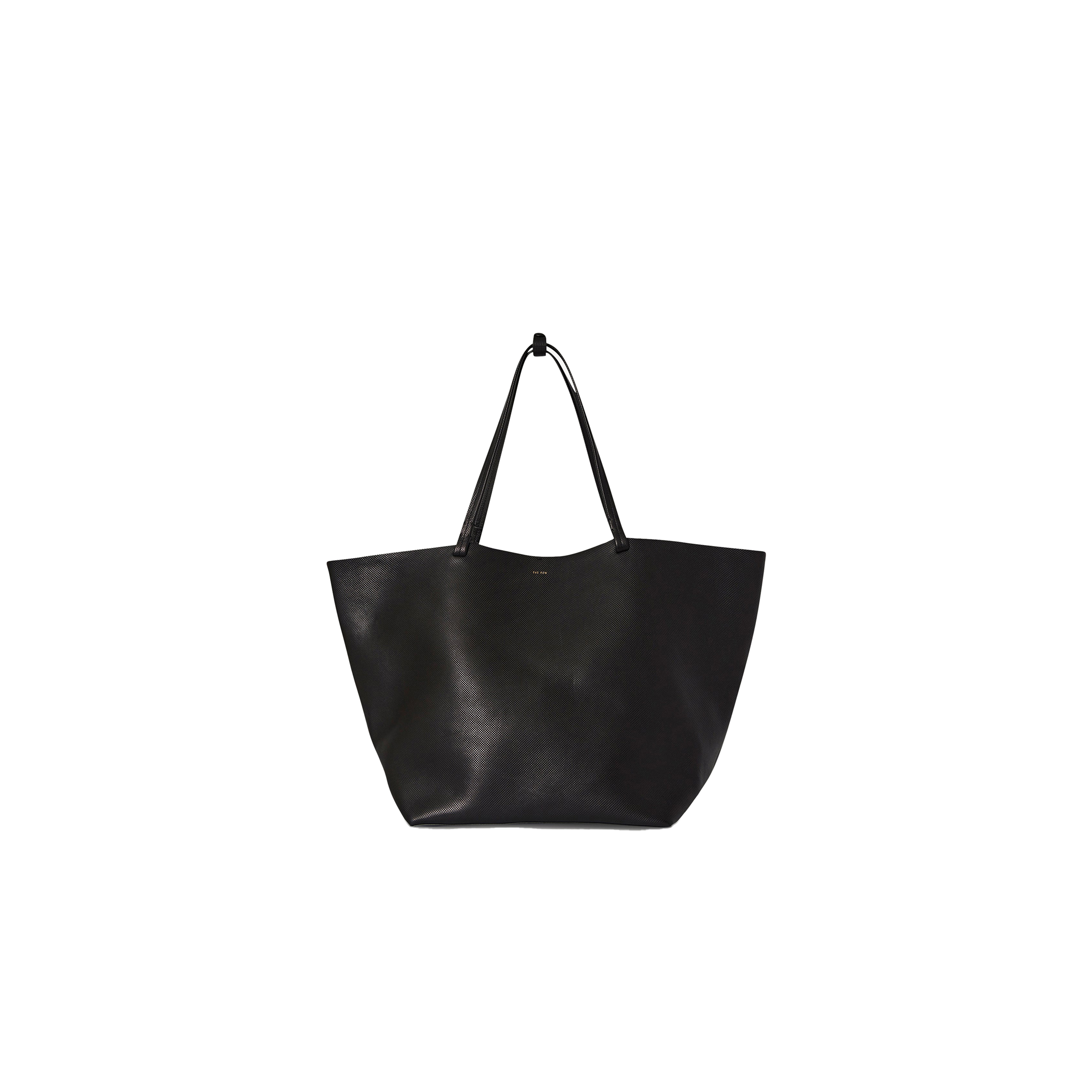 THE ROW XL PARK TOTE BAG IN LEATHER BLACK W1201L72SBLSG (53*36*30cm)