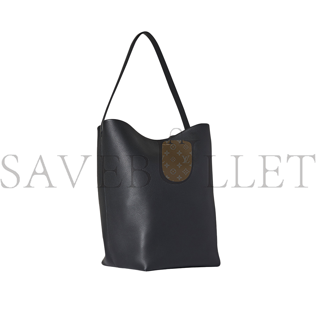 THE ROW LARGE NS PARK TOTE BAG IN LEATHER BLACK W1273L129BLPL (43*38*20cm)