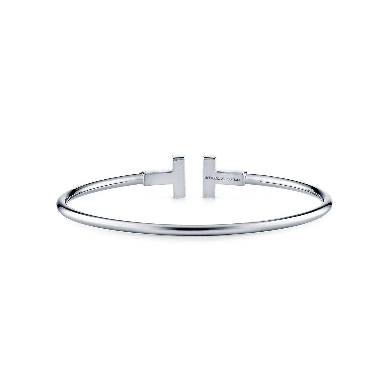 TIFFANY T WIRE BRACELET IN 18K WHITE GOLD