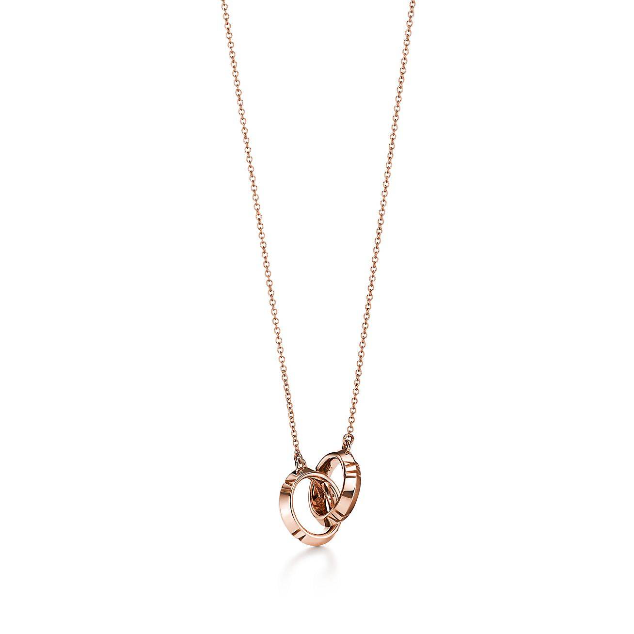 TIFFANY&CO. ATLAS® X CLOSED INTERLOCKING PENDANT IN ROSE GOLD 67789229