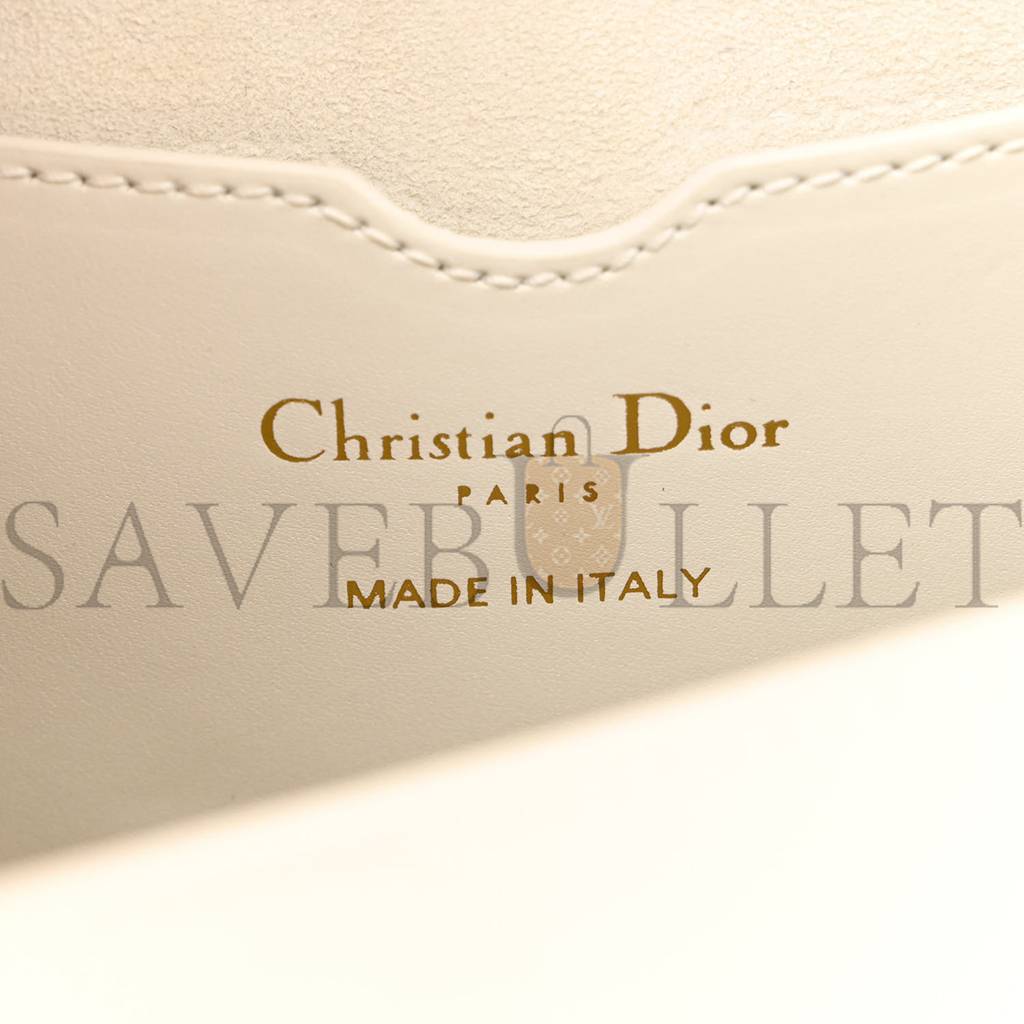 DIOR BOX CALFSKIN EAST WEST BOBBY BAG LATTE (21*12*5.1cm)