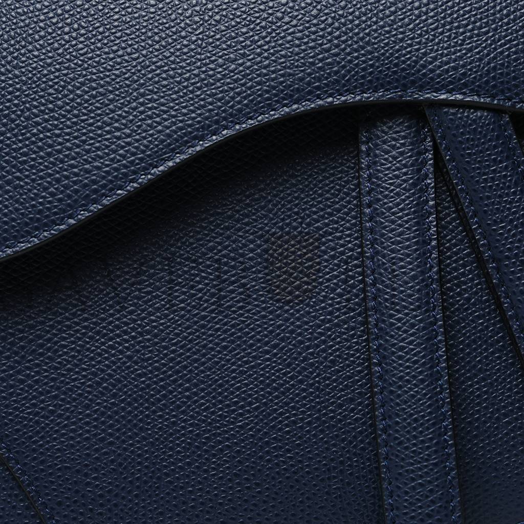 DIOR GRAINED CALFSKIN SADDLE BAG NAVY (23*20*6.4cm)